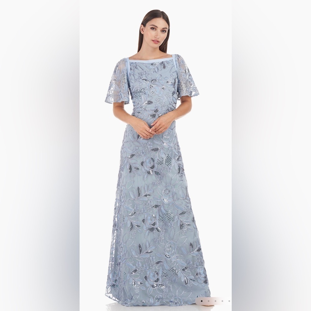 JS Collections Yvonne Flutter A-Line Gown NWT Size 8